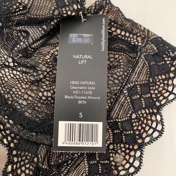 Heidi by Heidi Klum Geometric-Lace Bra Women's Small Black H21-1167B NWT - Picture 8 of 10